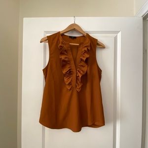 J Crew Ruffle Front Top
